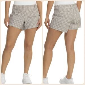 Spanx Sunshine Shorts UPF 50 4” Inseam Tan & White Shorts Women's Size Large NEW